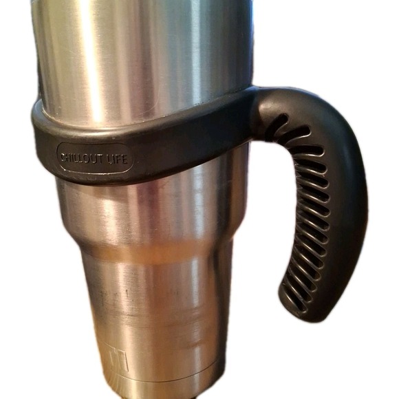 Yeti Rambler Stainless Steel Insulated Tumbler Cup Lid Removabe Handle 30oz READ - Picture 7 of 10